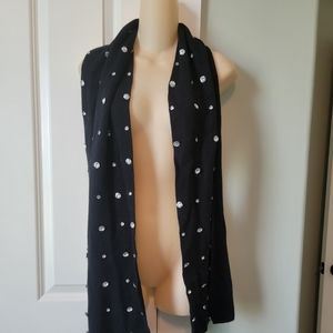 Beautiful dressy knitted scarf w diamond details